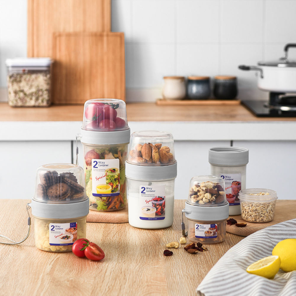 Baby Food Jars With Lids - Tragbarer, doppellagiger Lebensmittelbehälter, luftdichte Box für