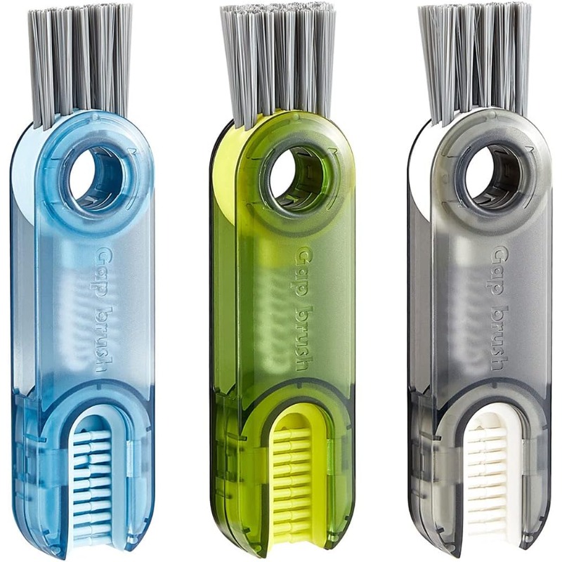 Baby Food Jars With Lids - 3-teiliges 3-in-1 Mini-Becherdeckel-Reinigungsbürsten-Set, multifunktionaler Spalt- und