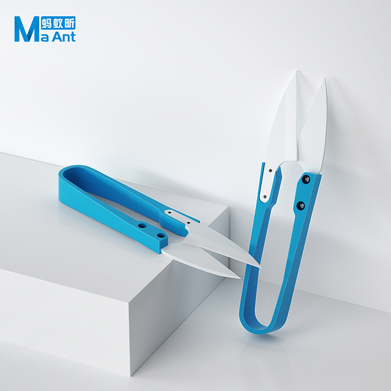 Baby Food Scissors - MaAnt Isolierte blaue Keramik-U-Schere für Handy-Batteriekabel,